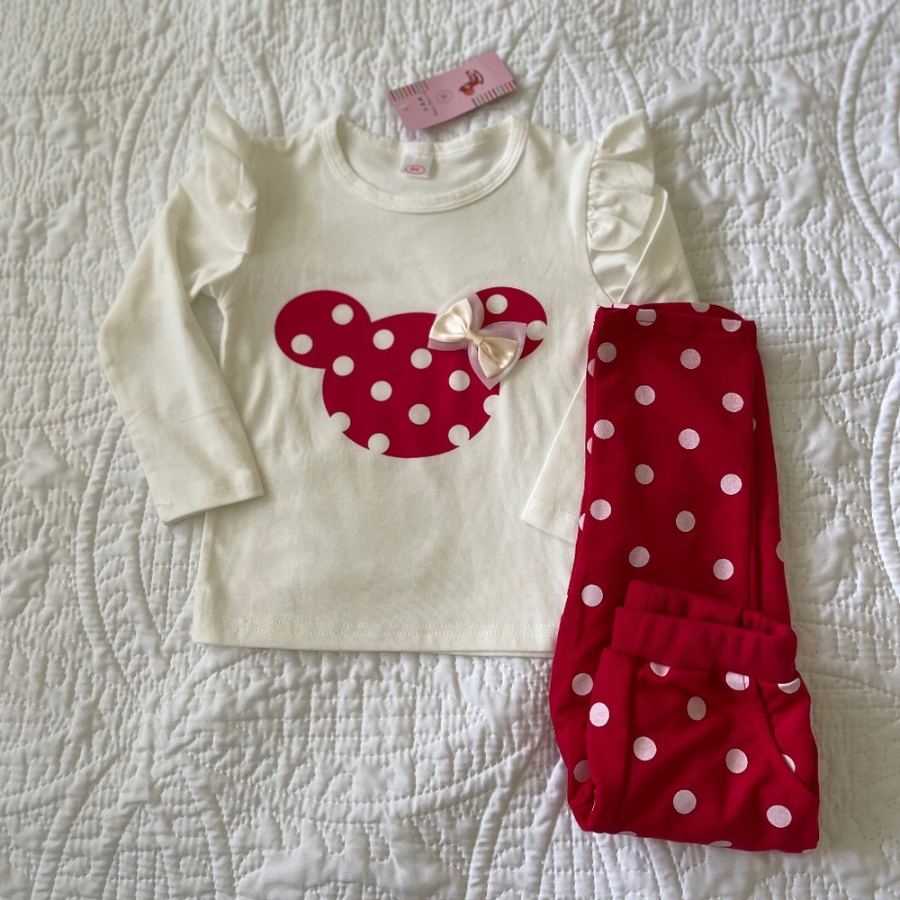 New with tag Mouse Outfit  Set Toddler size 90 - 2T